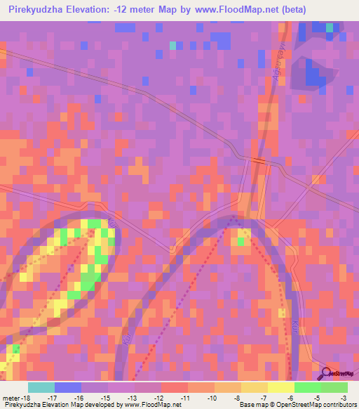 Pirekyudzha,Azerbaijan Elevation Map