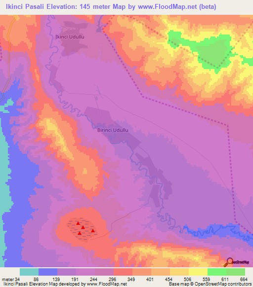 Ikinci Pasali,Azerbaijan Elevation Map
