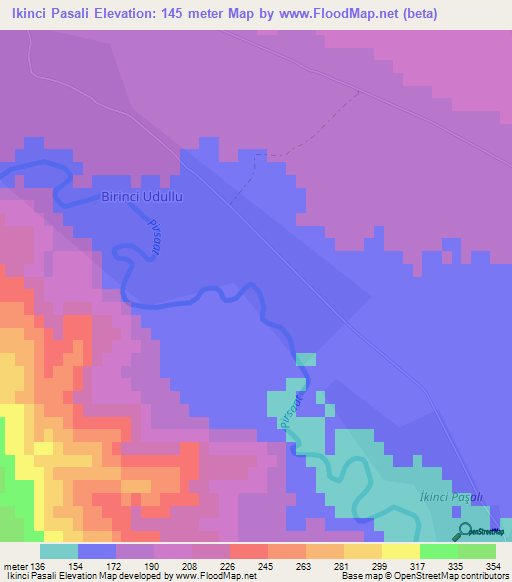 Ikinci Pasali,Azerbaijan Elevation Map