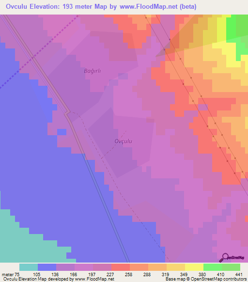 Ovculu,Azerbaijan Elevation Map