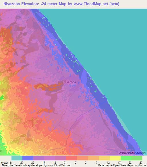Niyazoba,Azerbaijan Elevation Map