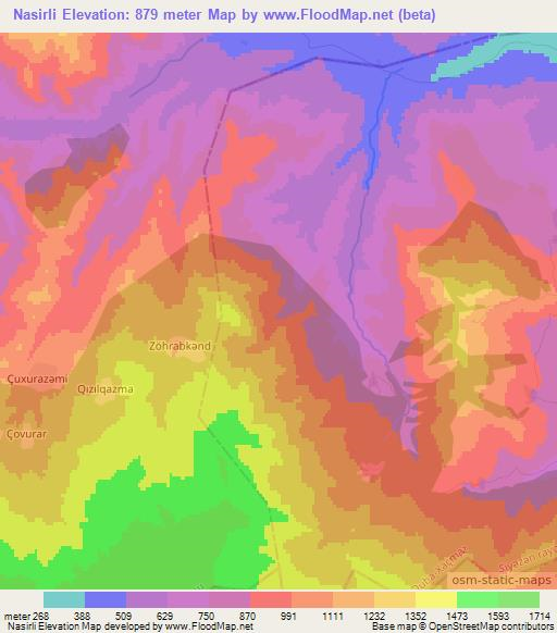 Nasirli,Azerbaijan Elevation Map