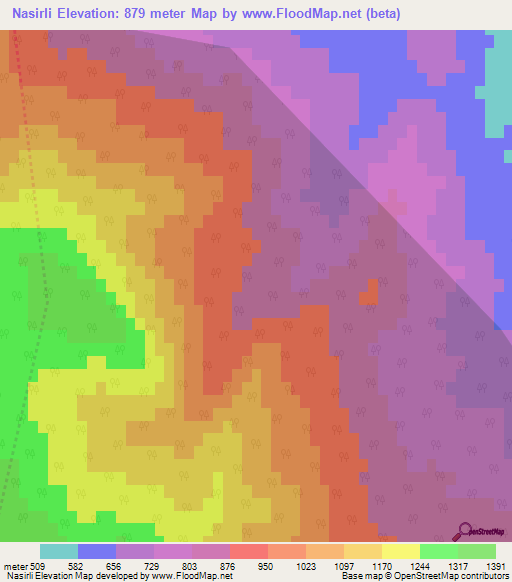 Nasirli,Azerbaijan Elevation Map