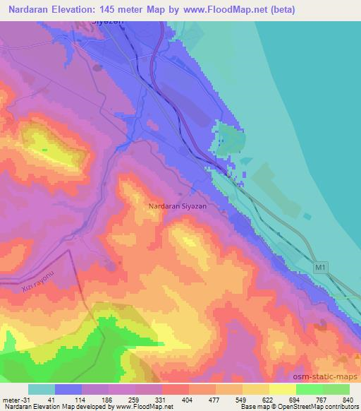 Nardaran,Azerbaijan Elevation Map