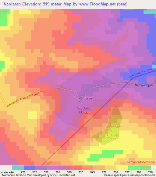 Nardaran,Azerbaijan Elevation Map