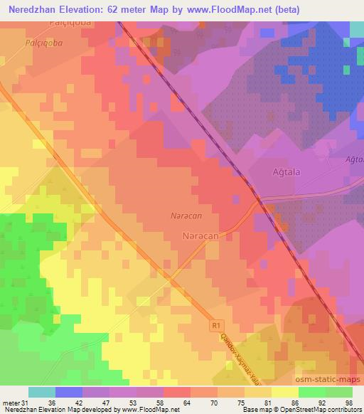 Neredzhan,Azerbaijan Elevation Map