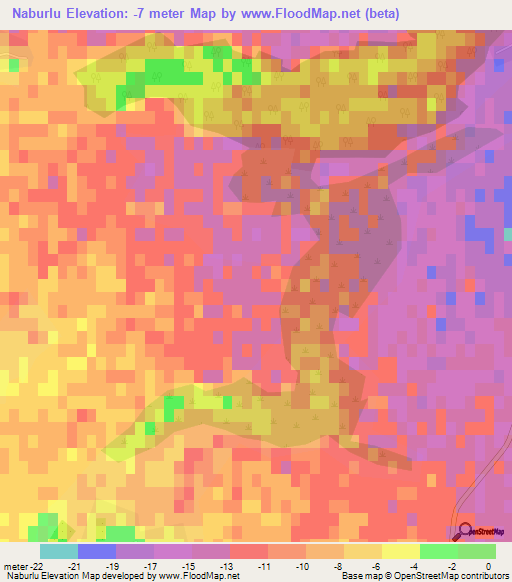 Naburlu,Azerbaijan Elevation Map