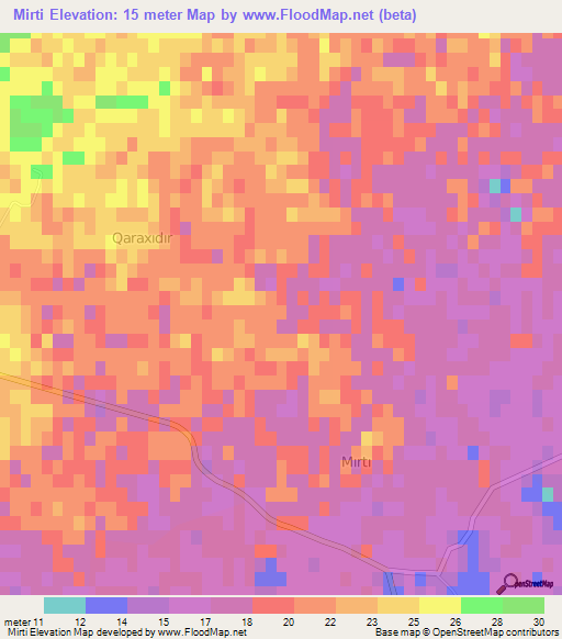 Mirti,Azerbaijan Elevation Map