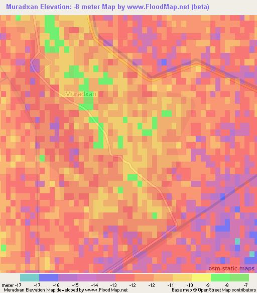 Muradxan,Azerbaijan Elevation Map