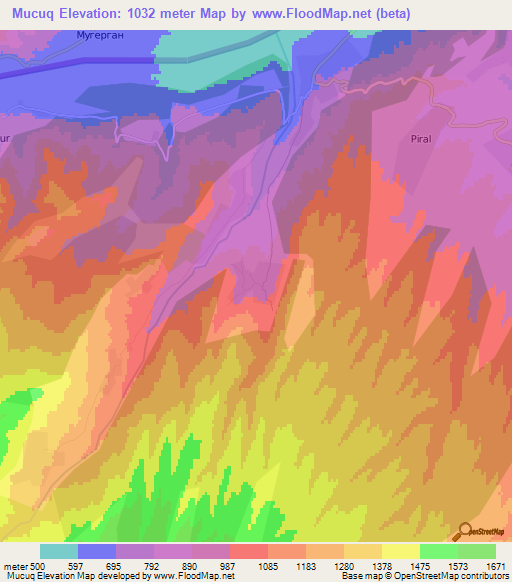 Mucuq,Azerbaijan Elevation Map
