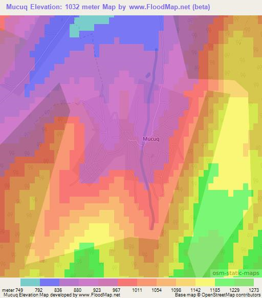 Mucuq,Azerbaijan Elevation Map