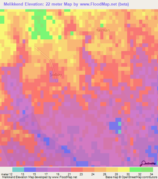 Melikkend,Azerbaijan Elevation Map