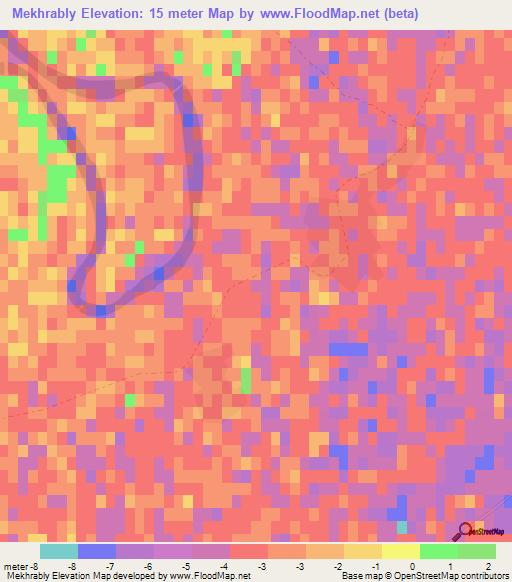 Mekhrably,Azerbaijan Elevation Map