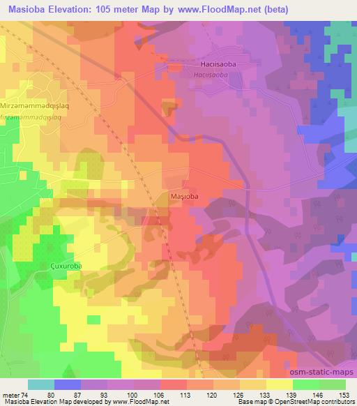 Masioba,Azerbaijan Elevation Map