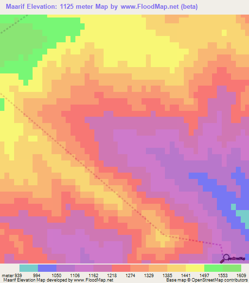 Maarif,Azerbaijan Elevation Map