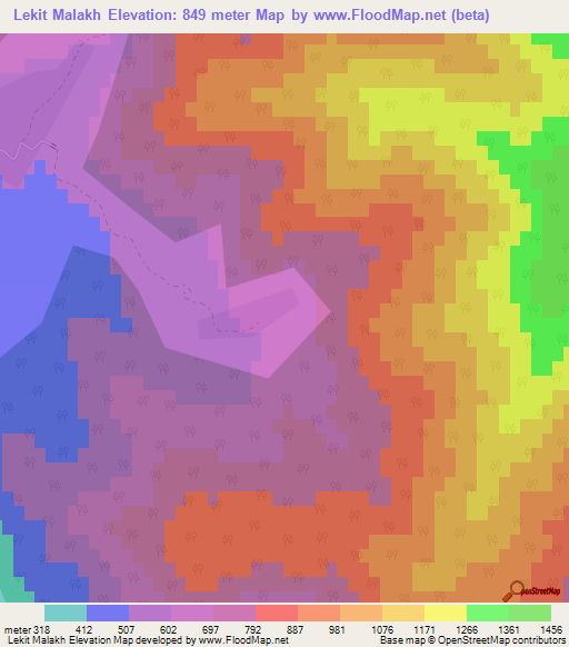 Lekit Malakh,Azerbaijan Elevation Map