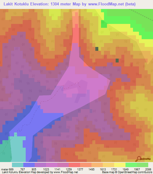 Lakit Kotuklu,Azerbaijan Elevation Map