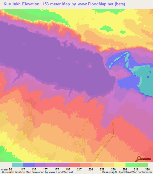 Kurulukh,Azerbaijan Elevation Map