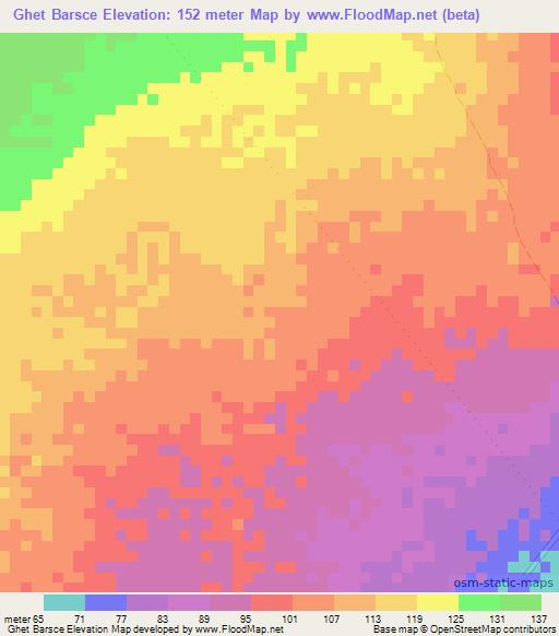 Ghet Barsce,Somalia Elevation Map