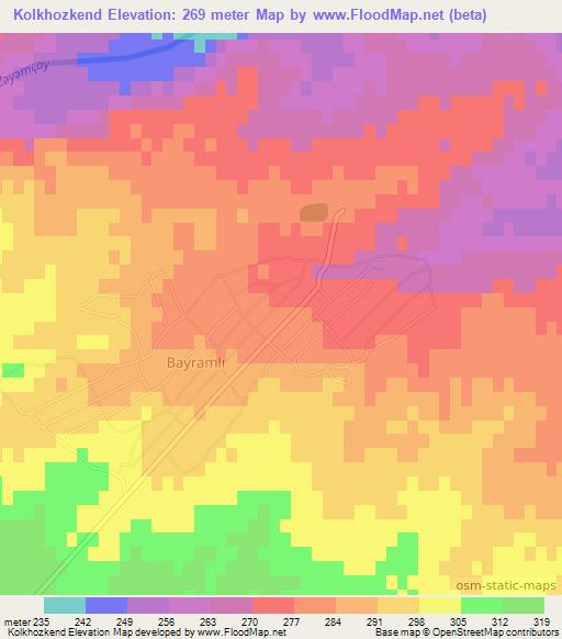 Kolkhozkend,Azerbaijan Elevation Map