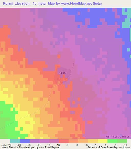 Kolani,Azerbaijan Elevation Map