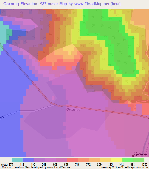 Qoxmuq,Azerbaijan Elevation Map