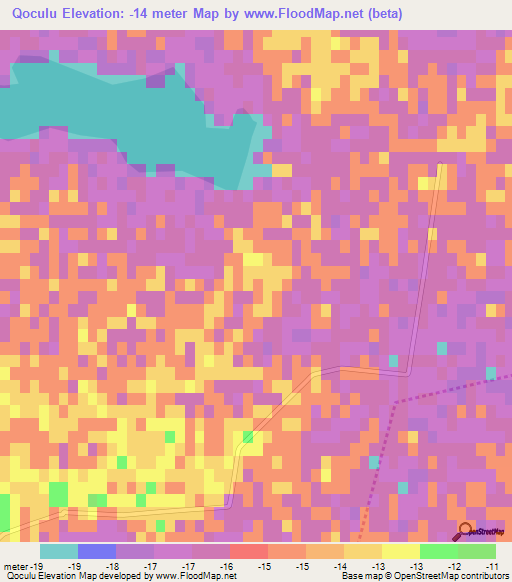 Qoculu,Azerbaijan Elevation Map
