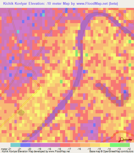 Kichik Kovlyar,Azerbaijan Elevation Map