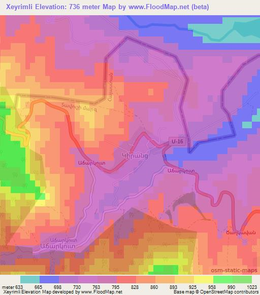 Xeyrimli,Azerbaijan Elevation Map