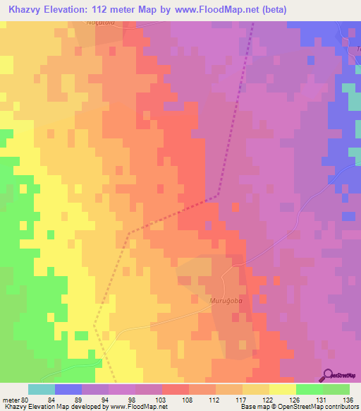 Khazvy,Azerbaijan Elevation Map