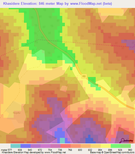 Khasidere,Azerbaijan Elevation Map