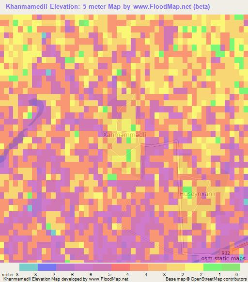 Khanmamedli,Azerbaijan Elevation Map