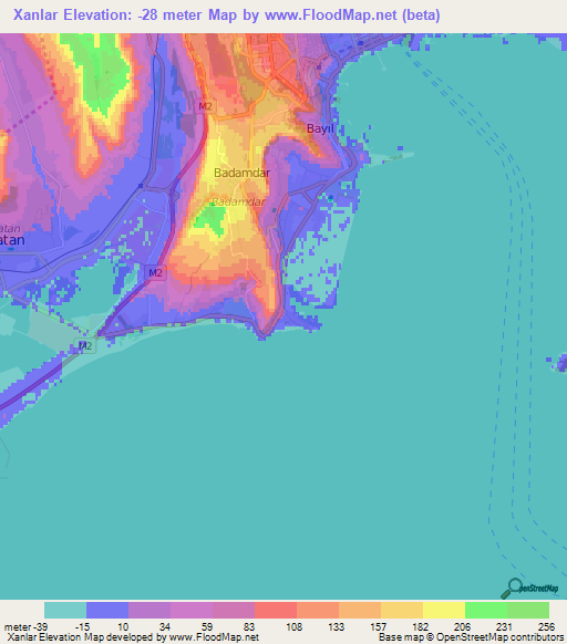 Xanlar,Azerbaijan Elevation Map