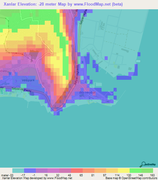 Xanlar,Azerbaijan Elevation Map
