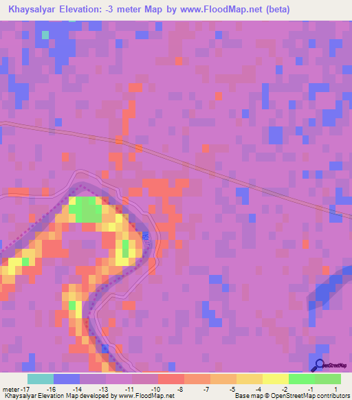 Khaysalyar,Azerbaijan Elevation Map