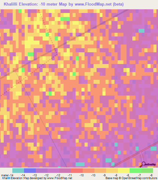 Khalilli,Azerbaijan Elevation Map