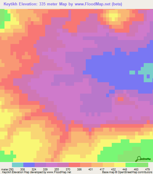 Keytikh,Azerbaijan Elevation Map