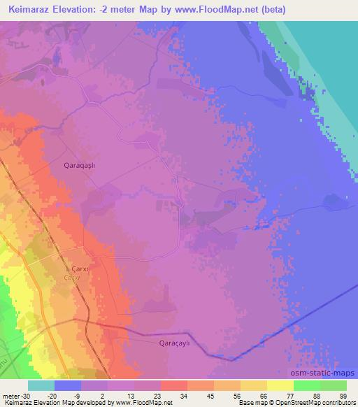 Keimaraz,Azerbaijan Elevation Map