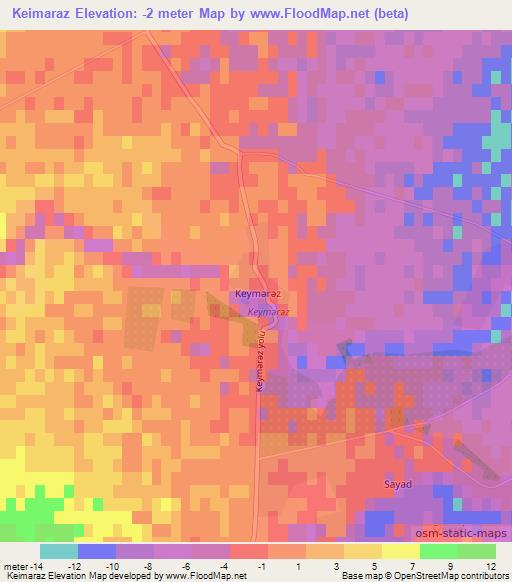 Keimaraz,Azerbaijan Elevation Map