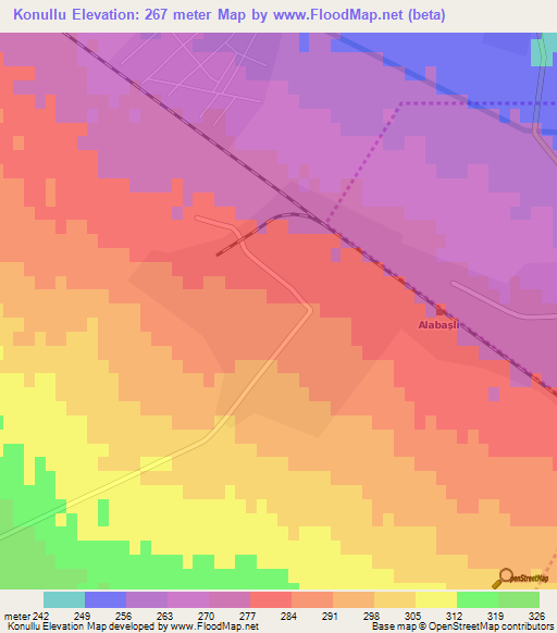 Konullu,Azerbaijan Elevation Map