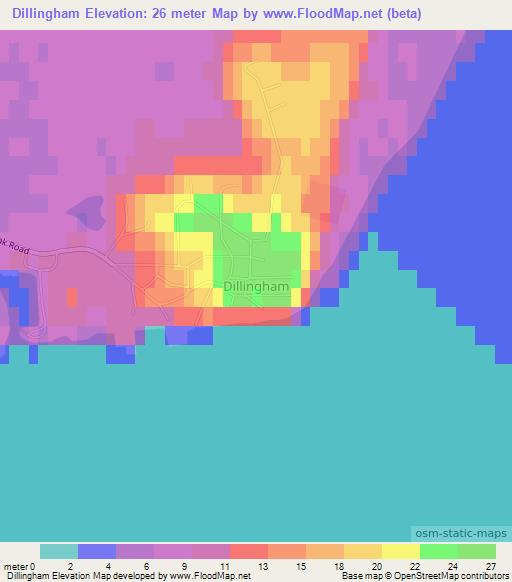 Dillingham,US Elevation Map