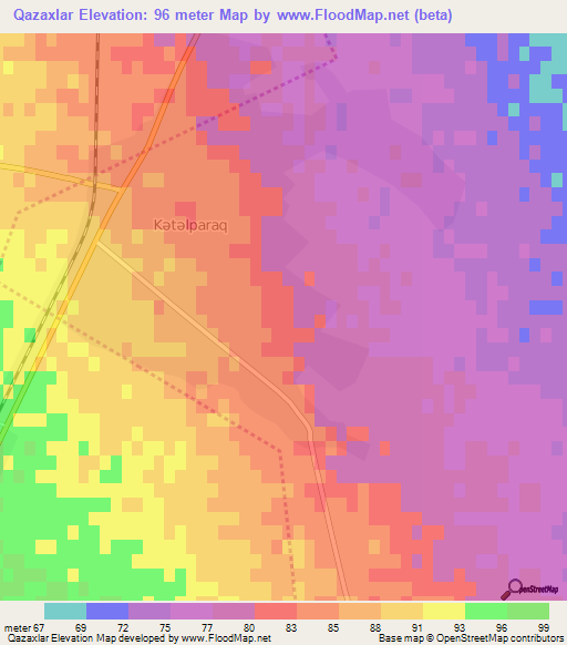 Qazaxlar,Azerbaijan Elevation Map