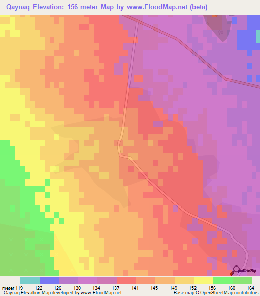 Qaynaq,Azerbaijan Elevation Map