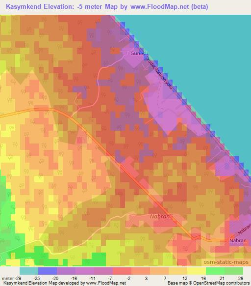 Kasymkend,Azerbaijan Elevation Map