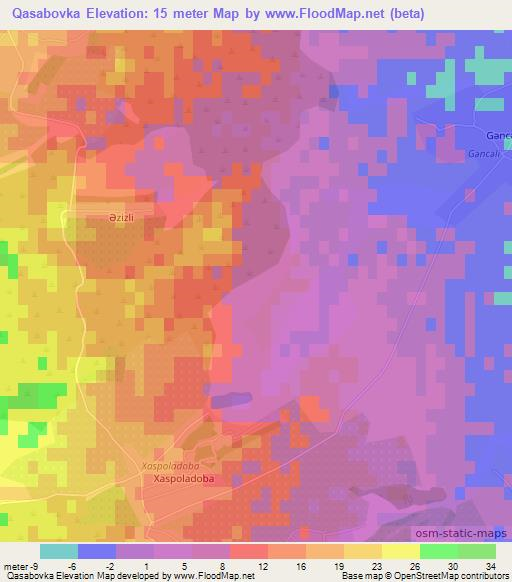 Qasabovka,Azerbaijan Elevation Map