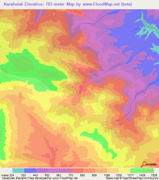 Karabulak,Azerbaijan Elevation Map