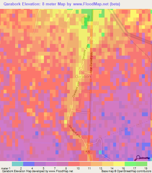 Qarabork,Azerbaijan Elevation Map