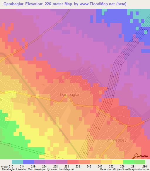 Qarabaglar,Azerbaijan Elevation Map