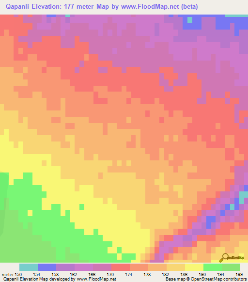 Qapanli,Azerbaijan Elevation Map