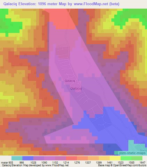 Qalaciq,Azerbaijan Elevation Map